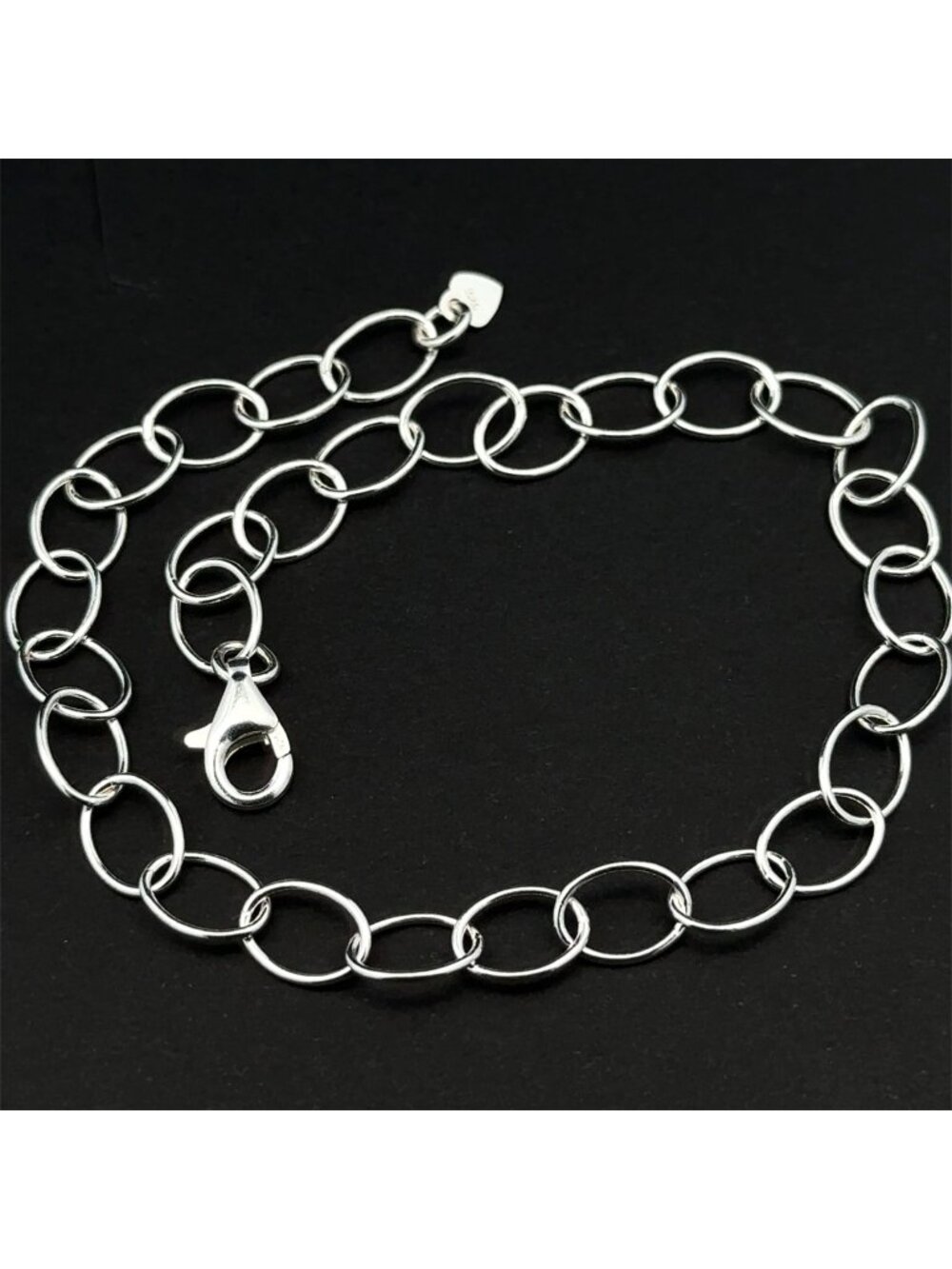 925 Sterling Silver Cable Interchangeable Charm Bracelet, Build Your Own